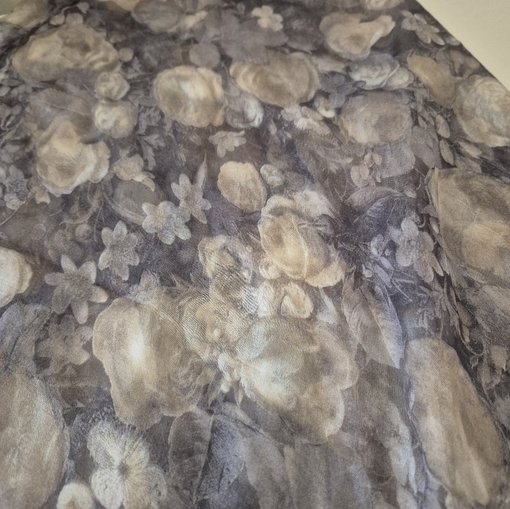 Long chiffon silk scarf